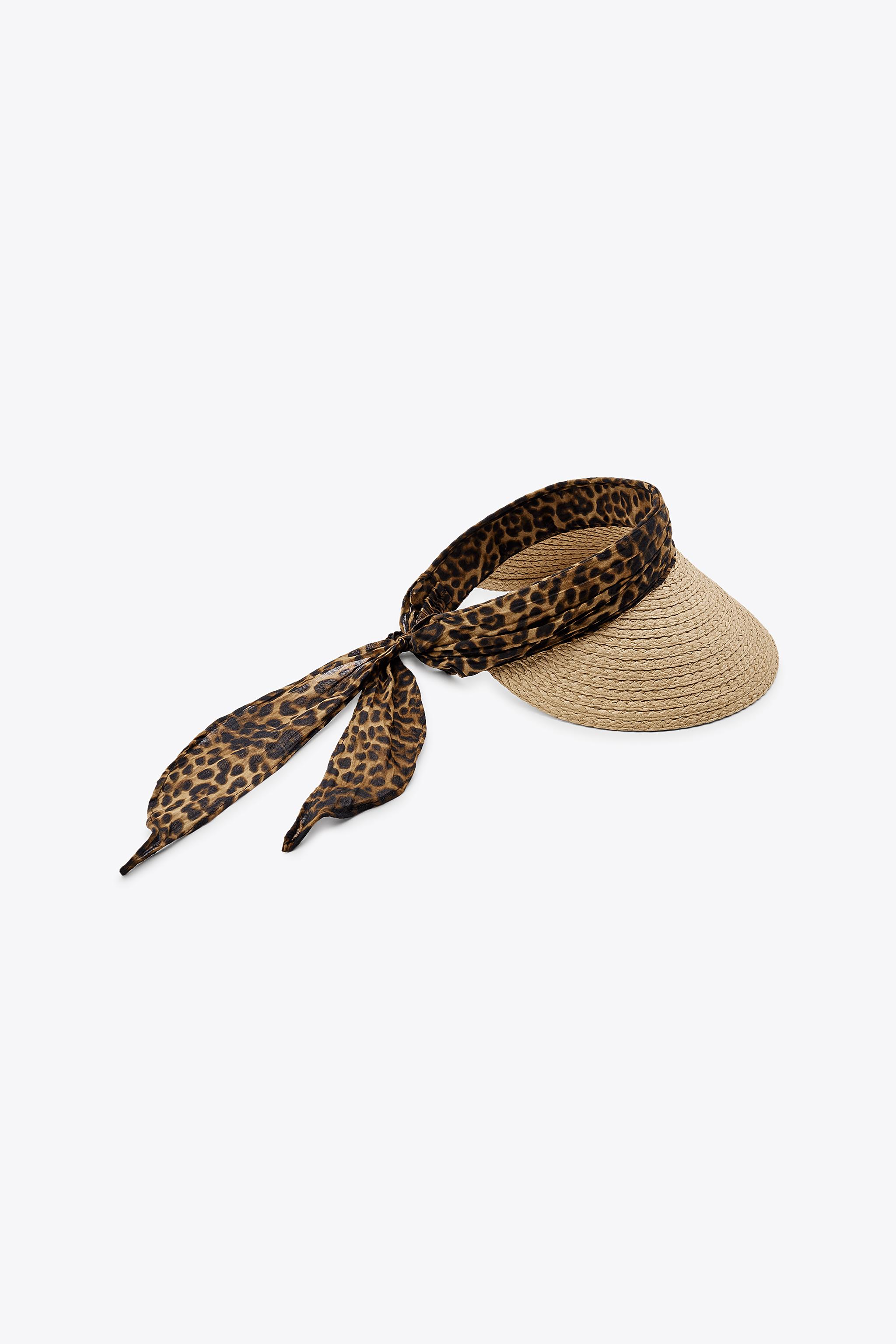 ANIMAL PRINT SCARF VISOR